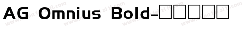 AG Omnius Bold字体转换